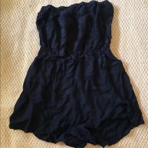 Strapless Black Romper